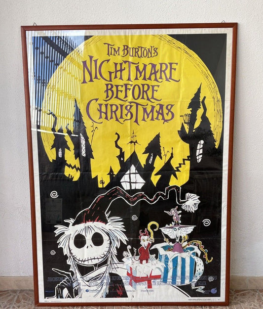 Italian First Edition The Nightmare Before Christmas Tim Burton Advertising Poster, 1993