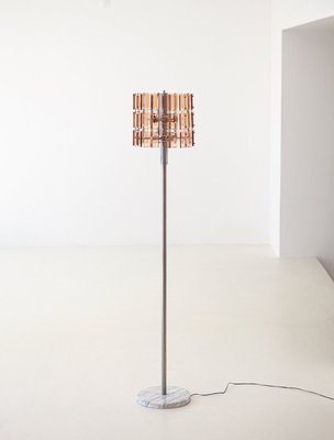 Italian Floor Lamp with Marble Base, 1970s-KJ-2035941