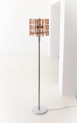 Italian Floor Lamp with Marble Base, 1970s-KJ-2035941