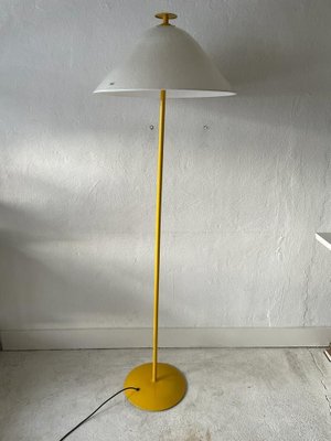 Italian Floor Lamp with Yellow and White Glass Shade by VeArt, 1970s-RDS-1452325