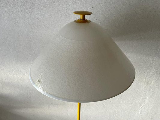 Italian Floor Lamp with Yellow and White Glass Shade by VeArt, 1970s-RDS-1452325