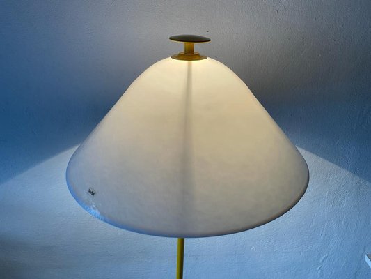 Italian Floor Lamp with Yellow and White Glass Shade by VeArt, 1970s-RDS-1452325