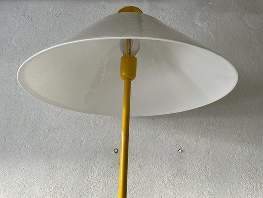 Italian Floor Lamp with Yellow and White Glass Shade by VeArt, 1970s-RDS-1452325