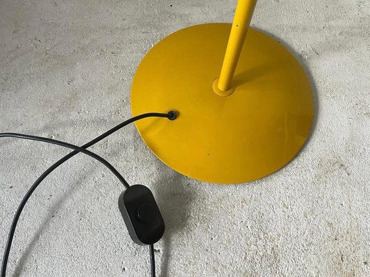 Italian Floor Lamp with Yellow and White Glass Shade by VeArt, 1970s-RDS-1452325