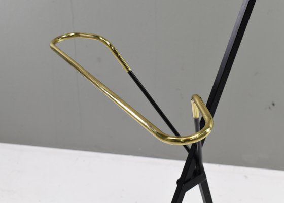 Italian Folding Valet Stand in Brass, 1950s-TE-1750667