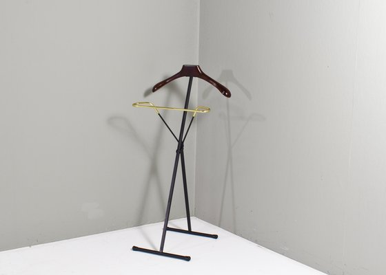 Italian Folding Valet Stand in Brass, 1950s-TE-1750667