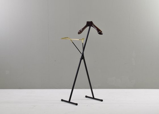 Italian Folding Valet Stand in Brass, 1950s-TE-1750667