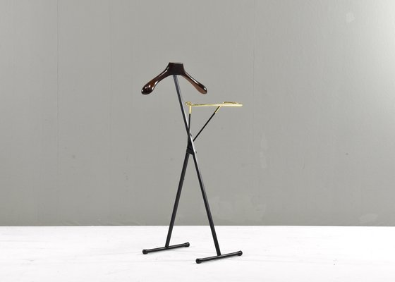 Italian Folding Valet Stand in Brass, 1950s-TE-1750667