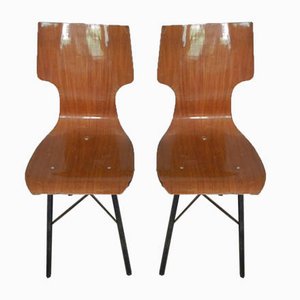 Italian Formica Dining Chairs, 1960s, Set of 2-WWQ-713580