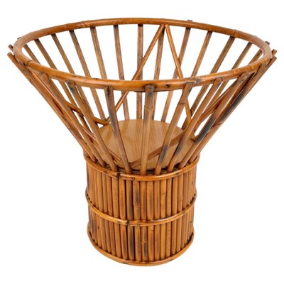 Italian Fruit Bowl Centerpiece in Bamboo and Rattan, 1960s-LYQ-1317498