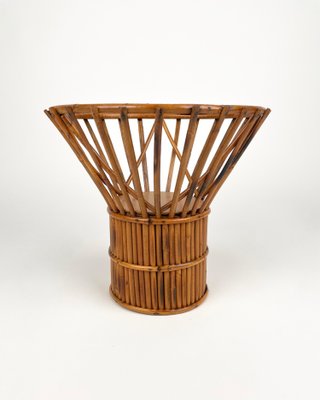 Italian Fruit Bowl Centerpiece in Bamboo and Rattan, 1960s-LYQ-1317498