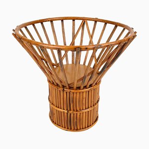 Italian Fruit Bowl Centerpiece in Bamboo and Rattan, 1960s-LYQ-1317498