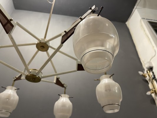 Italian Geometric Chandelier from Stilnovo, 1950s-JJC-1320600