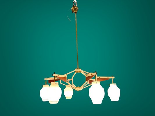 Italian Geometric Chandelier from Stilnovo, 1950s-JJC-1320600