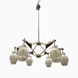 Italian Geometric Chandelier from Stilnovo, 1950s-JJC-1320600