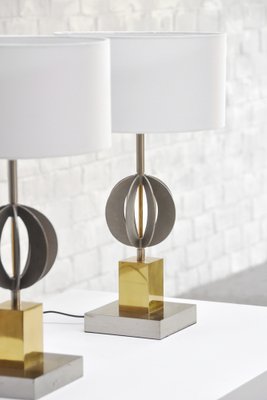 Italian Geometric Table Lamps, 1970s, Set of 2-WUY-1233606