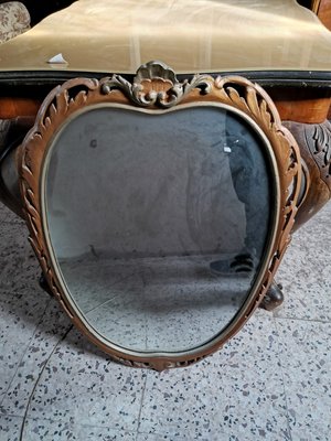 Italian Gilded Wood Mirror, 1950s-RAQ-565136