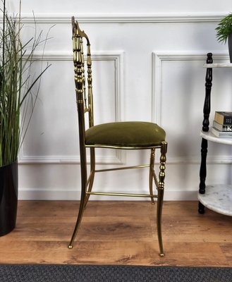 Italian Gilt Brass Chiavari Chair, 1970s-EUP-1419043