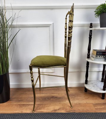 Italian Gilt Brass Chiavari Chair, 1970s-EUP-1419043