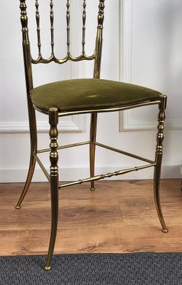 Italian Gilt Brass Chiavari Chair, 1970s-EUP-1419043