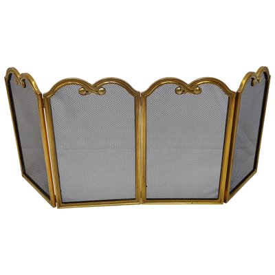 Italian Gilt Brass Fireplace Screen-EUP-862655