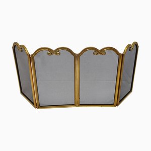 Italian Gilt Brass Fireplace Screen-EUP-862655