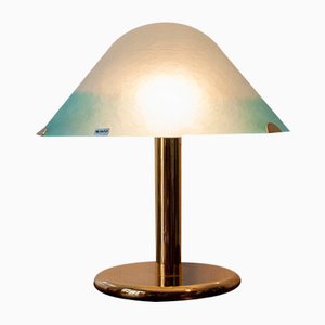 Italian Gilt Metal and Murano Glass Lamp from Veart, 1970s-VCV-973944