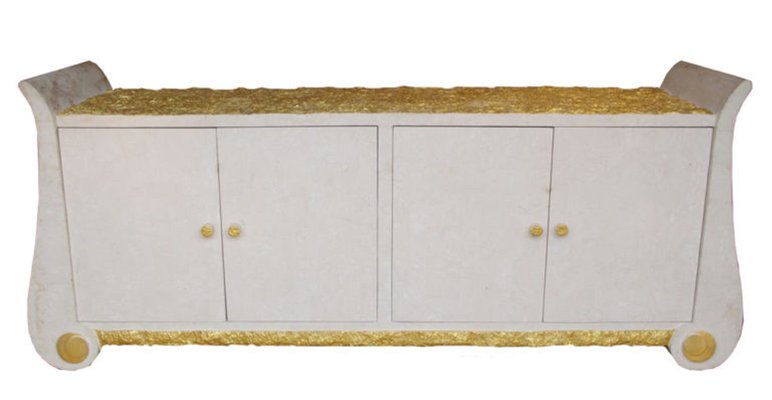 Italian Gilt Sideboards, 1980s, Set of 2-CEJ-488277