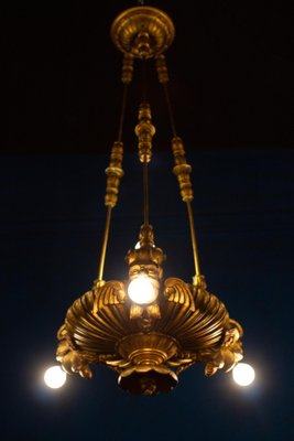 Italian Gilt Wood Lantern or Chandelier, 1930s-MBH-1066509