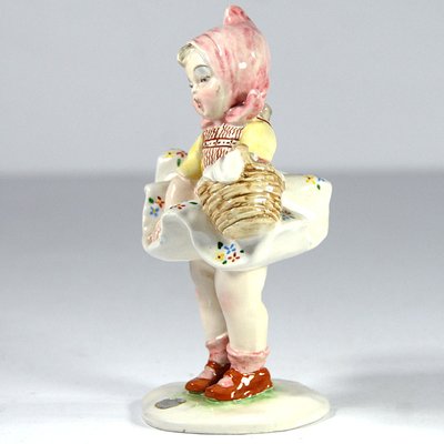 Italian Girl Figurine in the Style of Carlo Mollica, 1930s-GIW-1123333