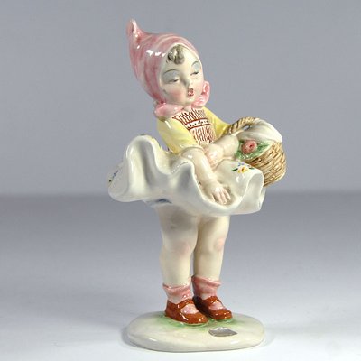 Italian Girl Figurine in the Style of Carlo Mollica, 1930s-GIW-1123333