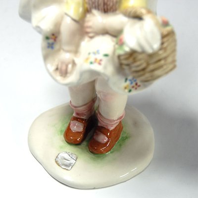 Italian Girl Figurine in the Style of Carlo Mollica, 1930s-GIW-1123333