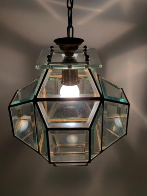 Italian Glass and Brass Lantern from Fontana Arte, 1950s-JDR-1126220