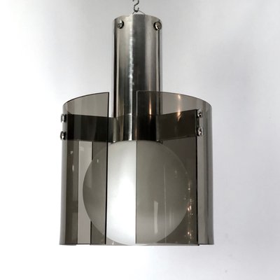 Italian Glass and Chrome Chandelier from Veca-OT-994551