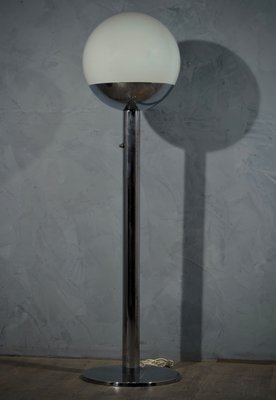 Italian Glass and Chrome Floor Lamp by Pia Guidetti Crippa for Luci, 1970s-UH-1098397