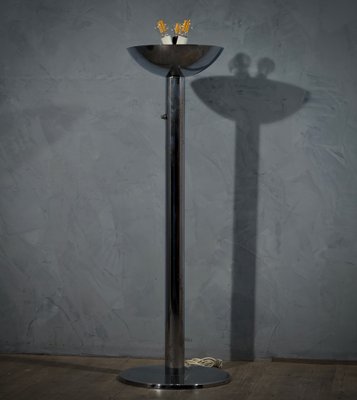 Italian Glass and Chrome Floor Lamp by Pia Guidetti Crippa for Luci, 1970s-UH-1098397