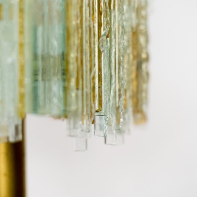 Italian Glass and Iron Floor Lamp, 1960s-NZV-1361929