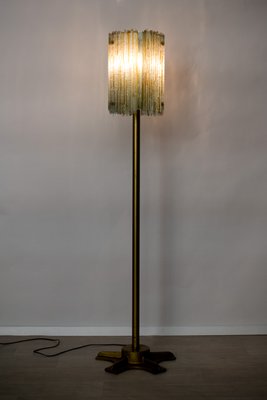 Italian Glass and Iron Floor Lamp, 1960s-NZV-1361929