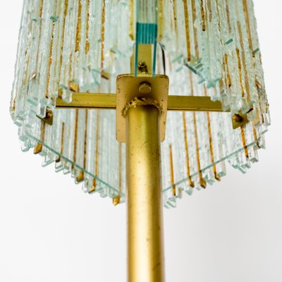 Italian Glass and Iron Floor Lamp, 1960s-NZV-1361929