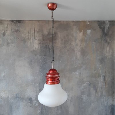 Italian Glass Bulb Pendant Lamp, 1960s-WK-715654