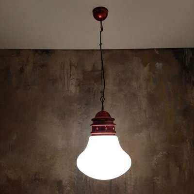 Italian Glass Bulb Pendant Lamp, 1960s-WK-715654