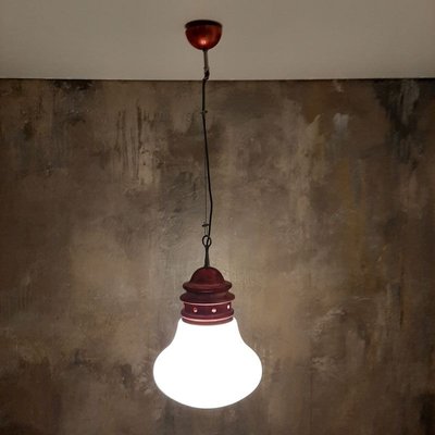 Italian Glass Bulb Pendant Lamp, 1960s-WK-715654