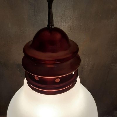 Italian Glass Bulb Pendant Lamp, 1960s-WK-715654