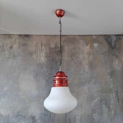 Italian Glass Bulb Pendant Lamp, 1960s-WK-715654