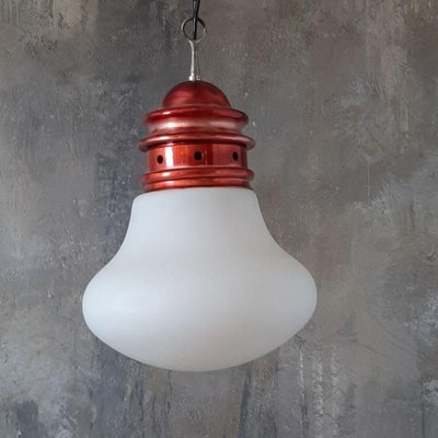 Italian Glass Bulb Pendant Lamp, 1960s-WK-715654