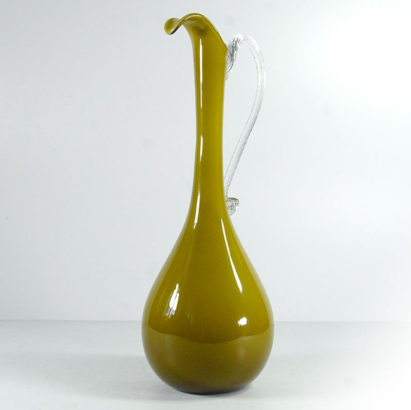 Italian Glass Carafe from Empoli, 1970s