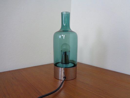 Italian Glass & Chrome Table Lamp, 1960s-RDW-1383274