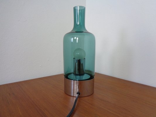 Italian Glass & Chrome Table Lamp, 1960s-RDW-1383274