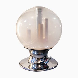 Italian Glass Chrome Table Lamp from Selenova, 1970-KGD-1324004