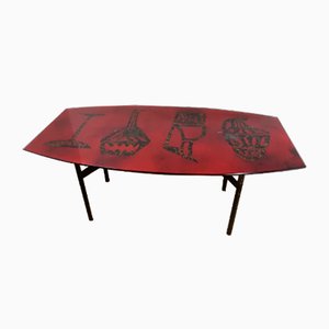 Italian Glass Coffee Table, 1950s-HNE-1185292